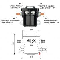 FLAMAR SND12003HD - RELE AUXILIAR 12V 80AMP