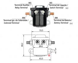 FLAMAR SND12002HD - RELE AUXILIAR 24V 80-200AMP